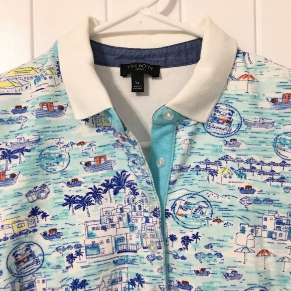 Talbots Beach 🏖 🏝 Prints Polo Dress - Picture 2 of 4